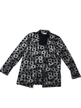 ⭐️ Hamilton Black & Gold Circular-Print Top- size Medium